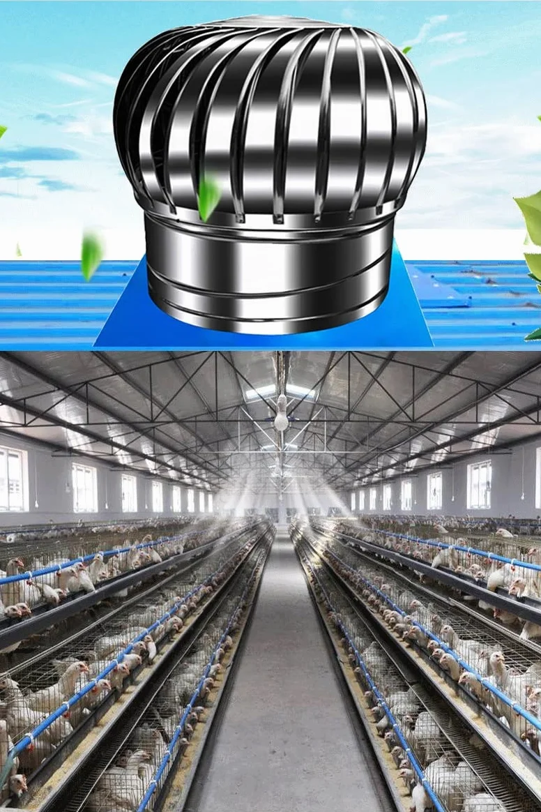 Wentylator dachowy ze stali nierdzewnej 304, 600 mm, przemysłowy, naukowy, obrotowy, turbina wiatrowa do domów, fabryki, gospodarstw rolnych