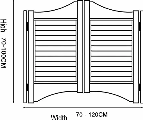 Rustykalne drzwi Swing Door z litego drewna półtalii, do samochodu, kawiarni, baru, ogrodu, wejścia, partycji, ogrodzenia, zawiasów, podwójnych drzwi, do kuchni, biblioteki