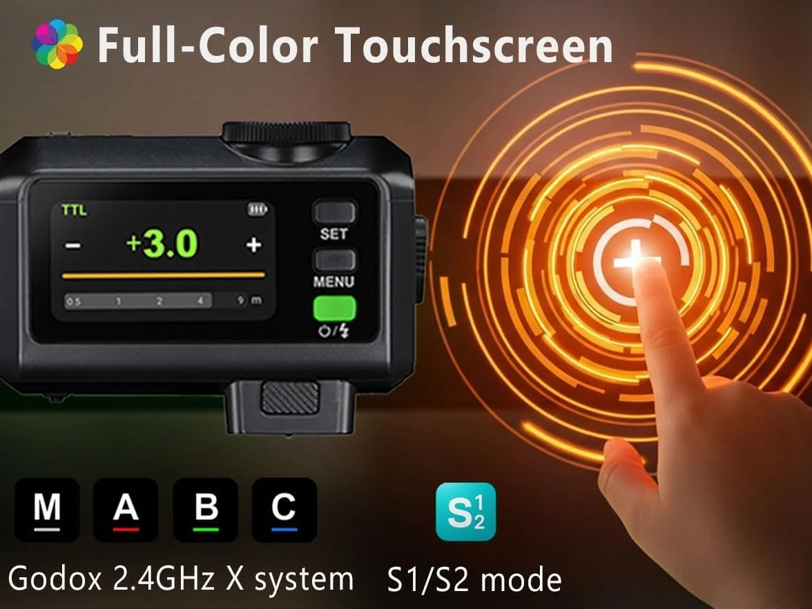Godox iT30Pro S TTL Mini lampa błyskowa 2.4G HSS 1/8000 s z ekranem dotykowym USB-C kompatybilna Sony a6000 A9 A7R
