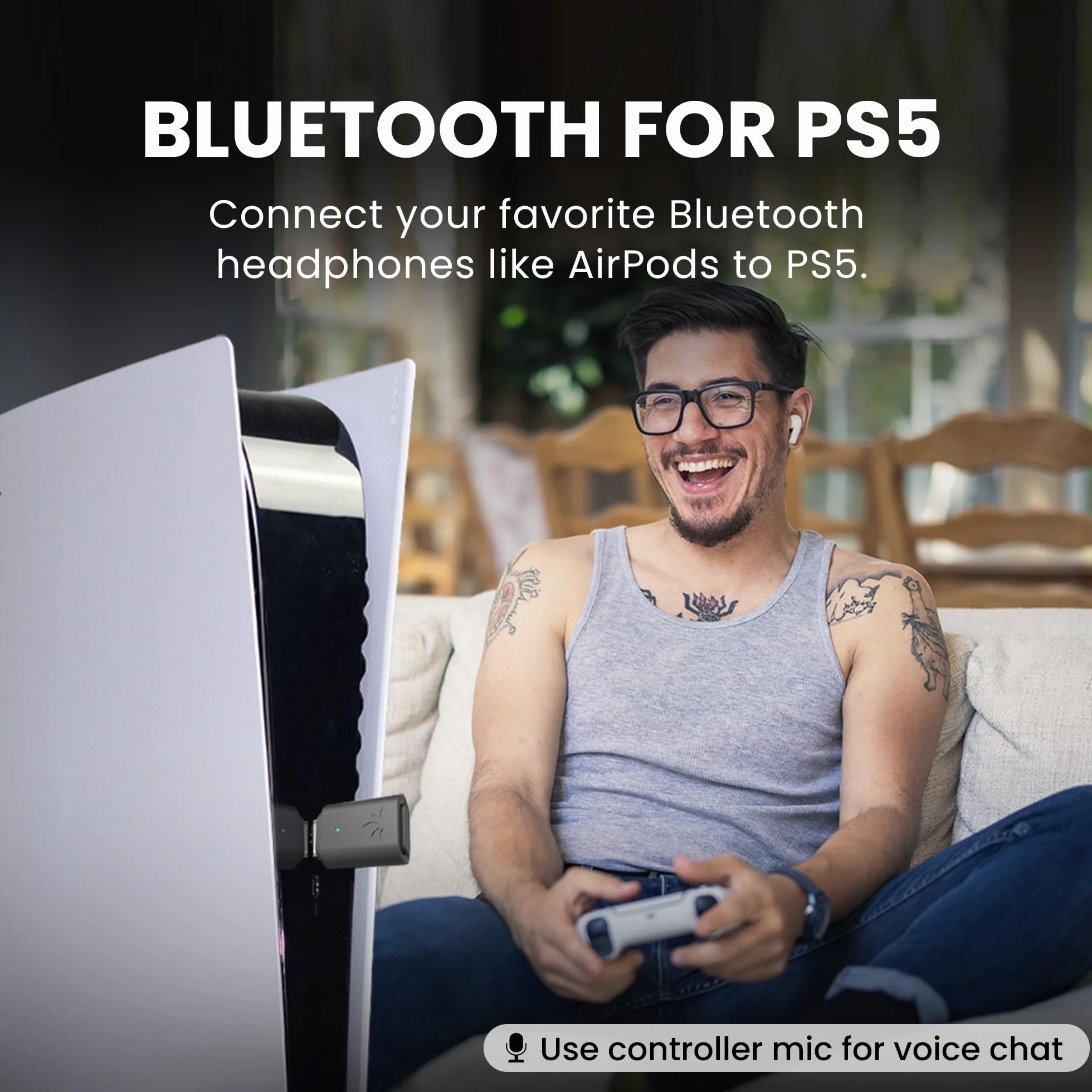 Avantree C81-Gaming adapter audio USB-C Bluetooth 5.3 PS5 Qualcomm aptX Adaptive HD