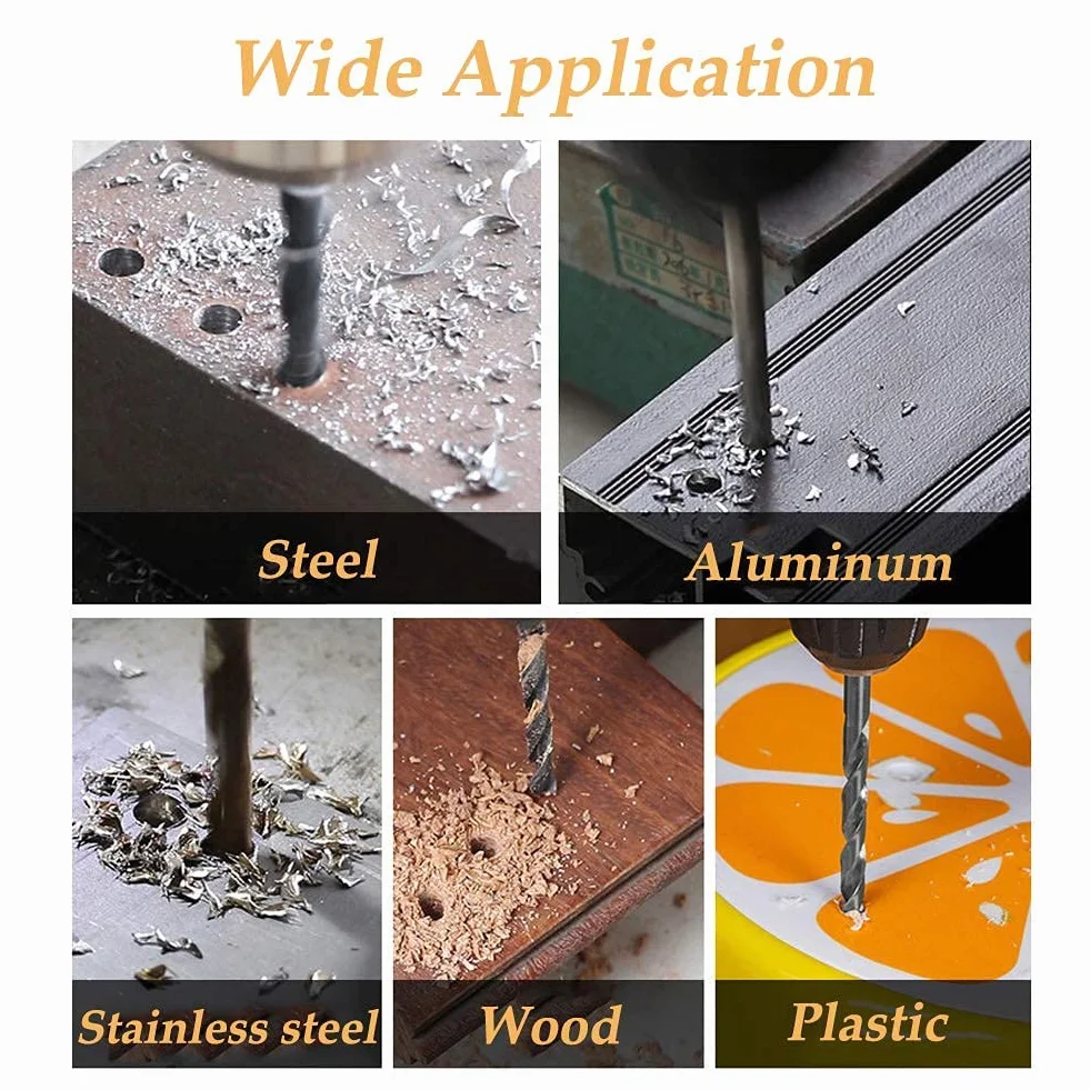 Anggrek 5 sztuk wiertarka łączone 2-5 mm długości wiertła HSS drewno drewno wiertło kręte 160mm długo Wiertła extra długa prosta cholewka wiertło kręte do metalu Elektronarzędzia