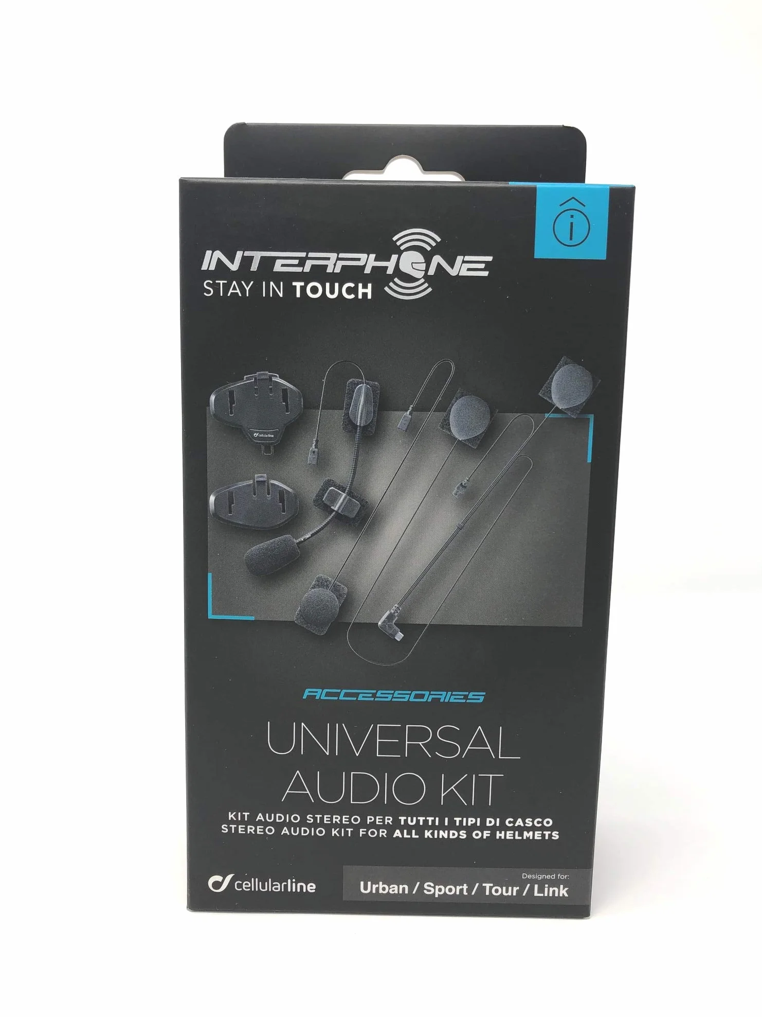 Interphone Uniseks Micinterphoflat Mikrofon, Czarny, M