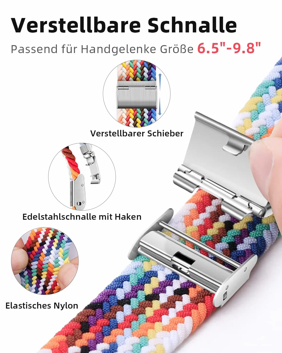 SimpleThings Pleciona bransoletka kompatybilna z Samsung Galaxy Watch 7/6/5/4 40 mm 44 mm 5 Pro 45 mm 6 Classic 47 mm