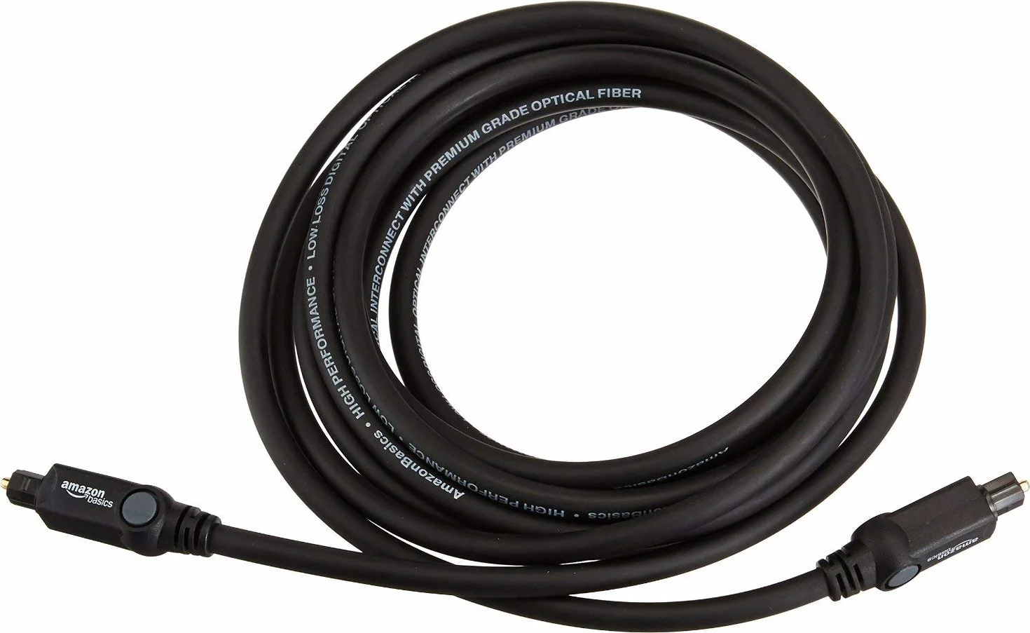 Amazon Basics Toslink optyczny cyfrowy kabel audio 3 m czarny