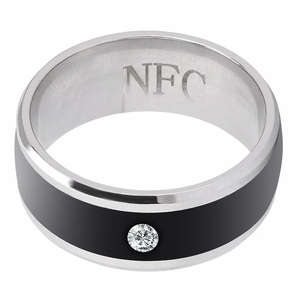 01 Inteligentny Magic Wearable Device - wielofunkcyjny Smart Ring z czułym chipem NFC do telefonów komórkowych (rozmiar 11, 12)