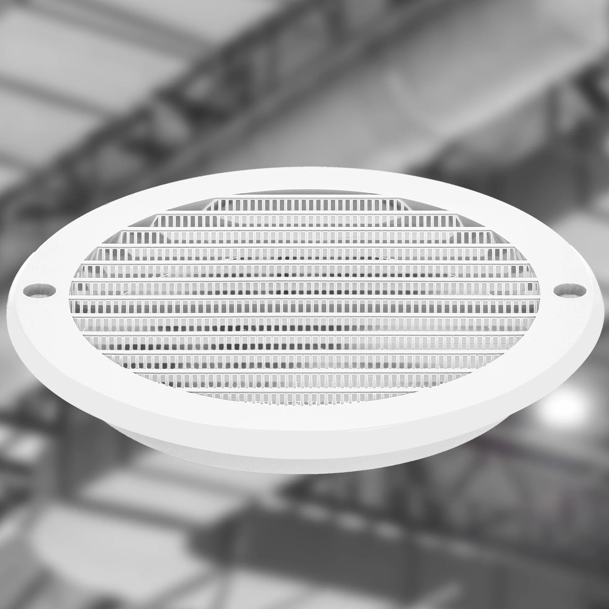 KOTARBAU® Okrągła Kratka Wentylacyjna - 160 MM - Wentylacja z Siatką - Plastikowa - Biała