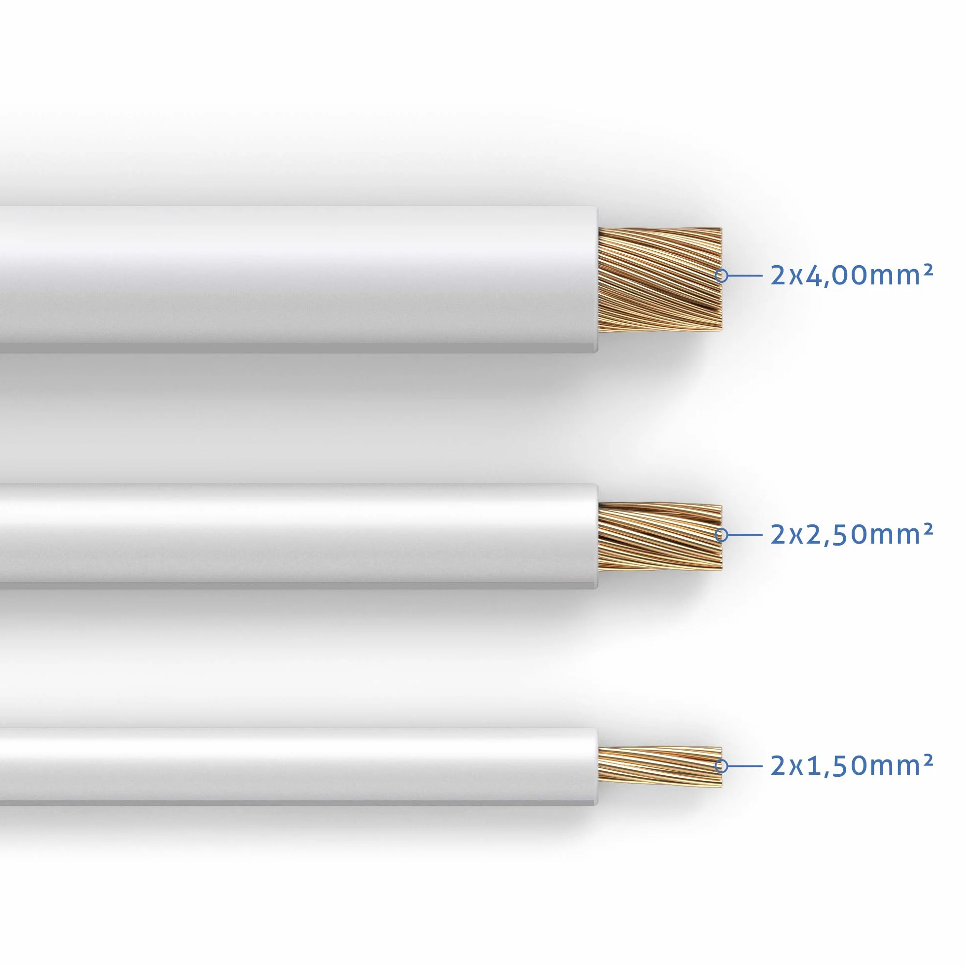 PureLink Kabel głośnikowy OFC 2 x 4,00 mm² 0,20 mm, 20,0 m, kabel miedziany z czystej miedzi do głośnika HiFi głośników subwoofera, kabel audio z oznaczeniem polaryzacji, biały