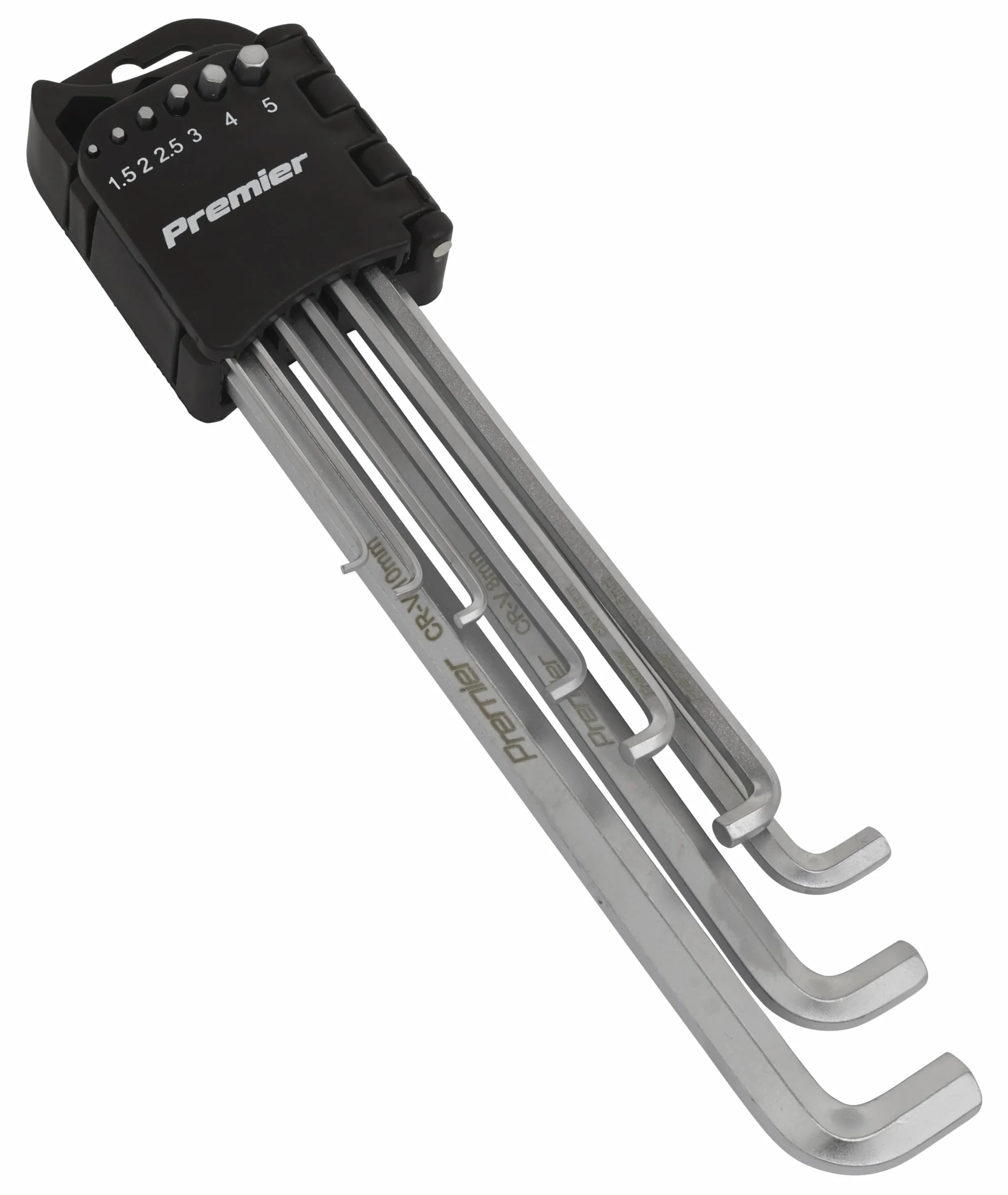 Sealey AK7174 Hex Key Set 9pc Extra-Long Stubby Element Metric