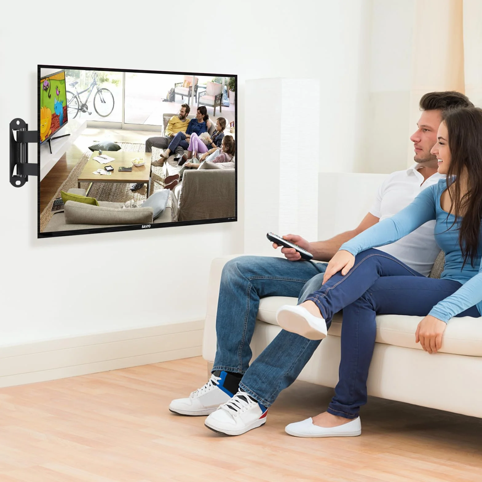 XINLEI Uchwyt na ścianę do telewizora obrotowy z ramieniem przegubowym regulowany 13-42 cali LED LCD plazma