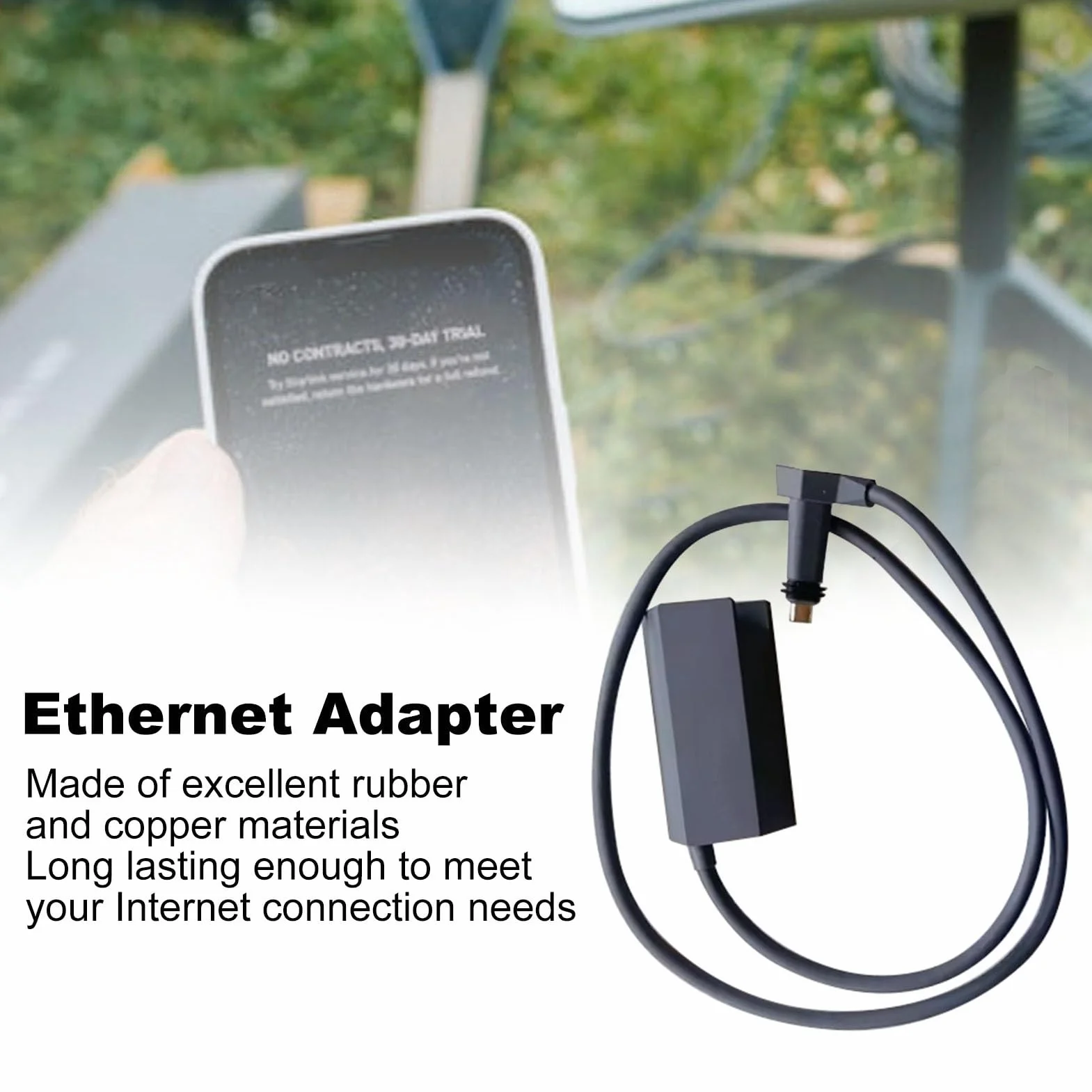 Adapter Ethernet do V2 Gen2, Adapter Ethernet Internet Satelitarny V2 do Anteny Prostokątnej, Adapter Ethernet do Przewodowej Sieci Zewnętrznej,