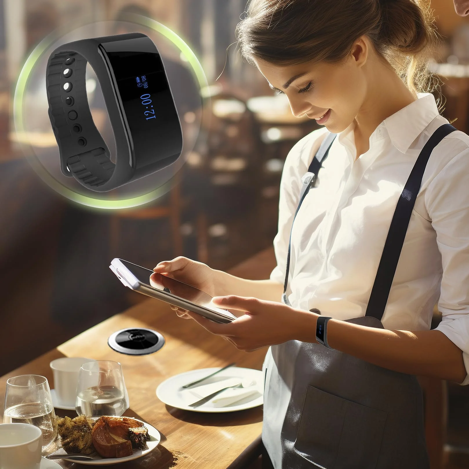 SINGCALL APE6900 Bezprzewodowy system wzywania obsługi restauracji, Przenośny host