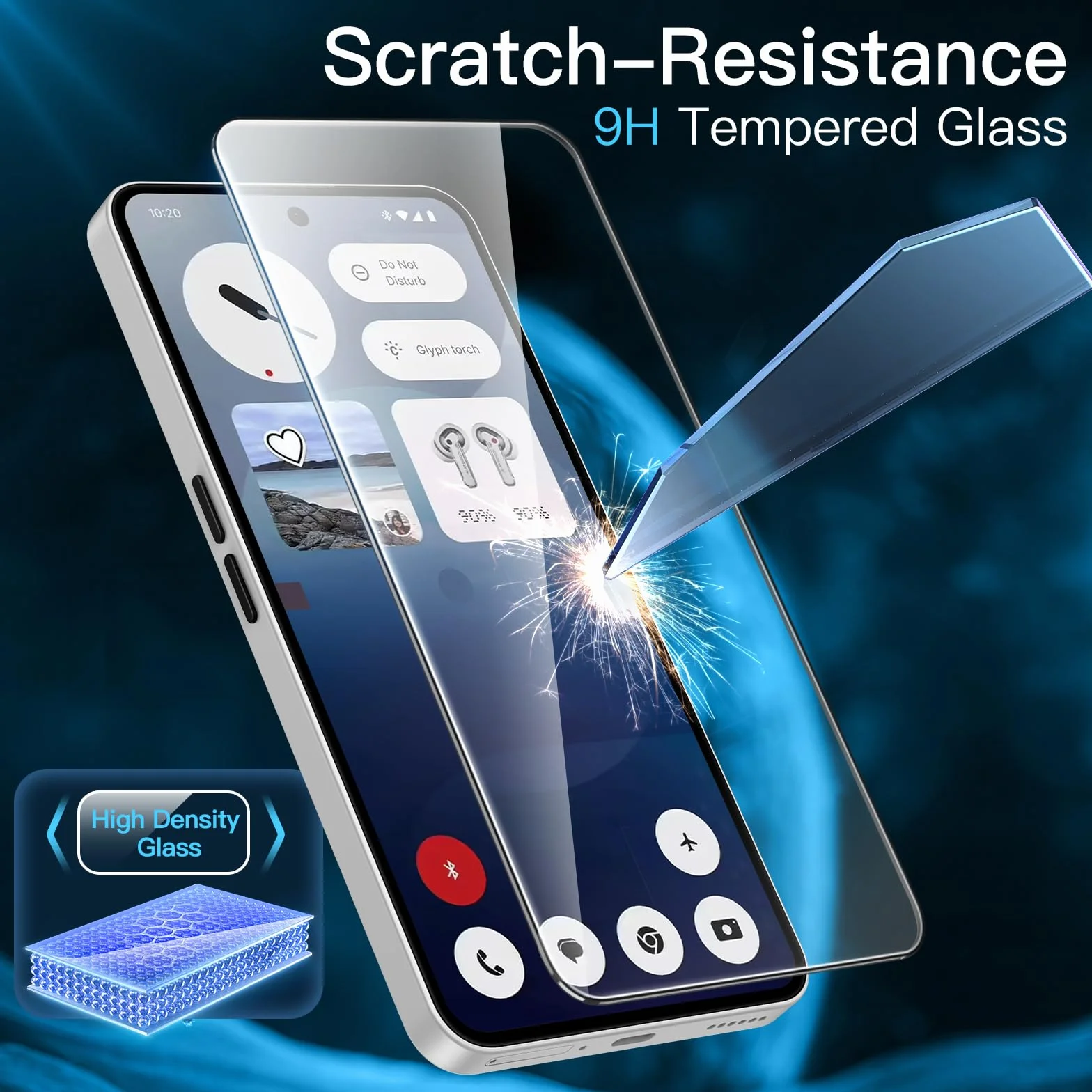 JETech Ochraniacz Ekranu do Nothing Phone 3a / 3a Pro, Szkło Hartowane, 3 Sztuki