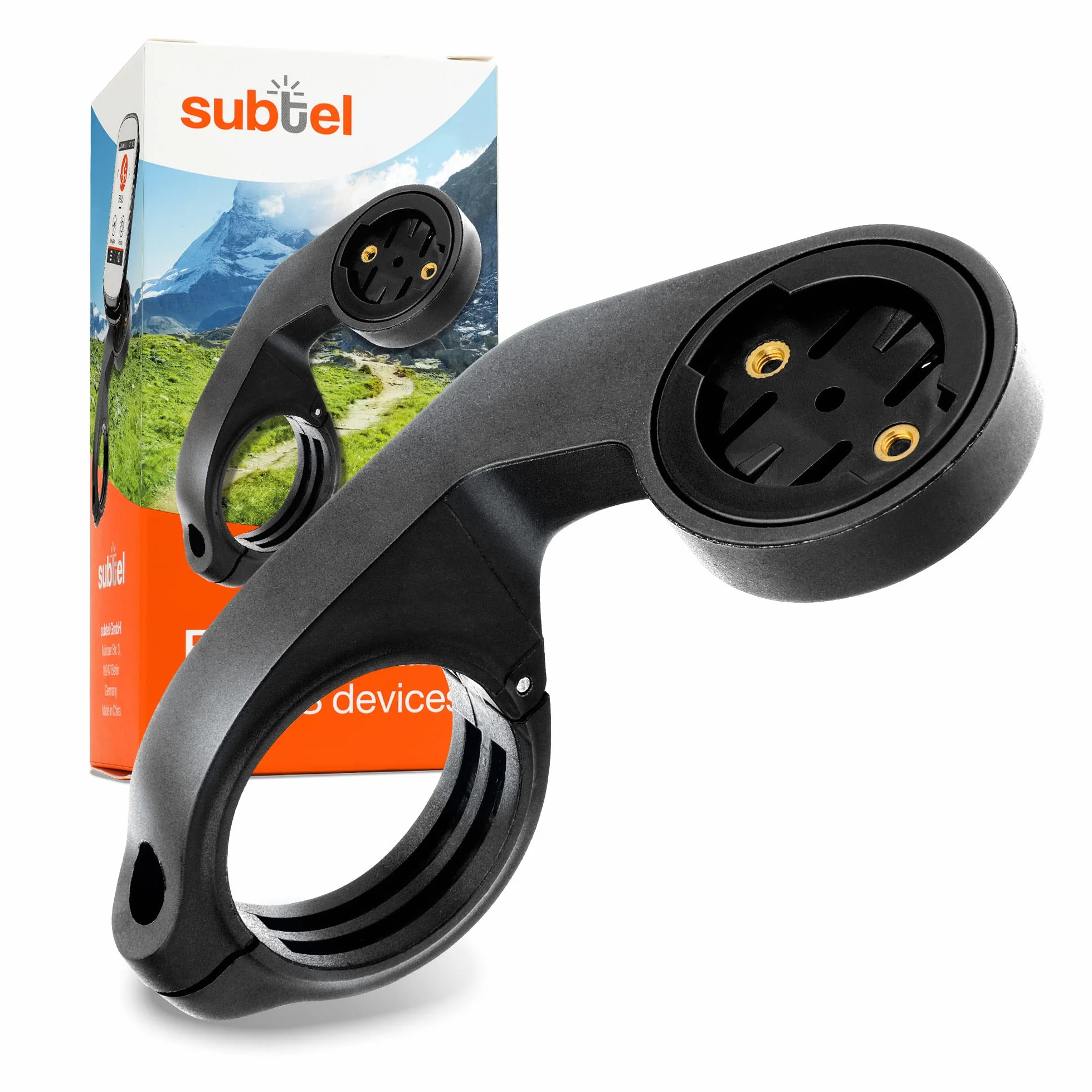 subtel® Uchwyt na kierownicę kompatybilny z Sigma Sport ROX 12.0 11.0 7.0 4.0 2.0, regulowany GPS, wspornik montażowy Aero, 25-35 mm, czarny