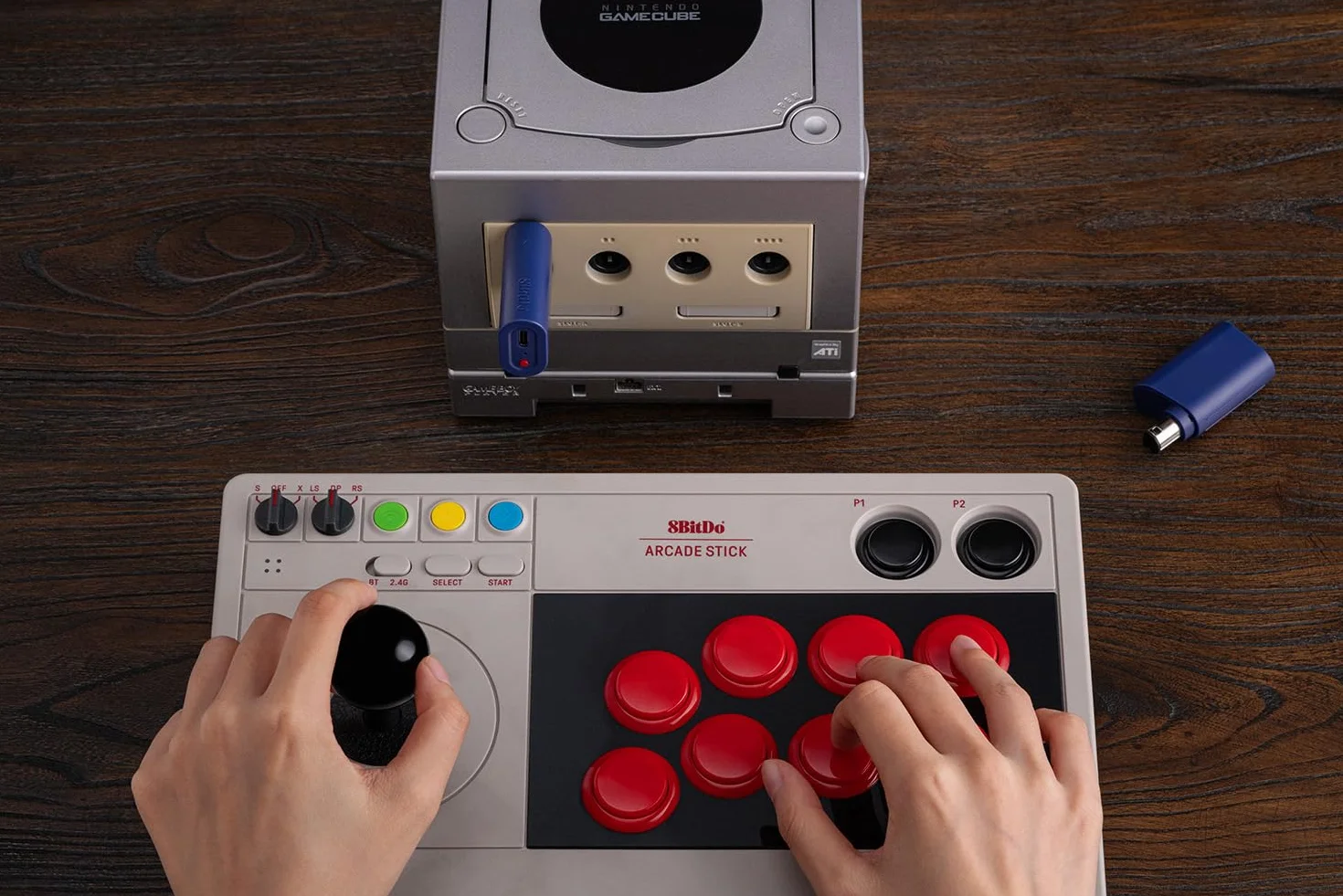 8BitDo Odbiornik retro Bluetooth do NGC, Wii i Windows, kompatybilny z kontrolerem Xbox, kontrolerem Bluetooth Xbox One, Switch Pro i kontrolerem PS5/PS4