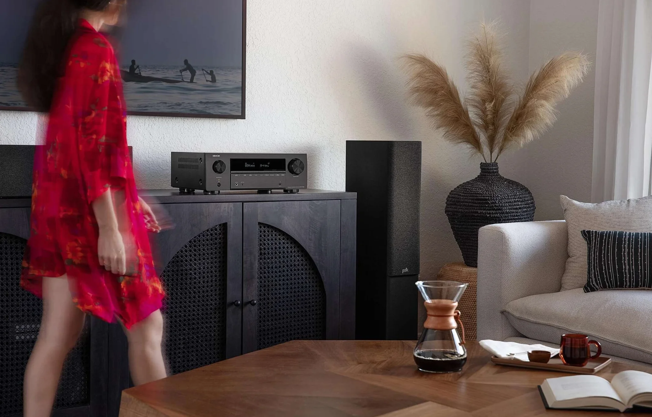 Denon AVC-X3800H Odbiornik AV, Czarny, 145W