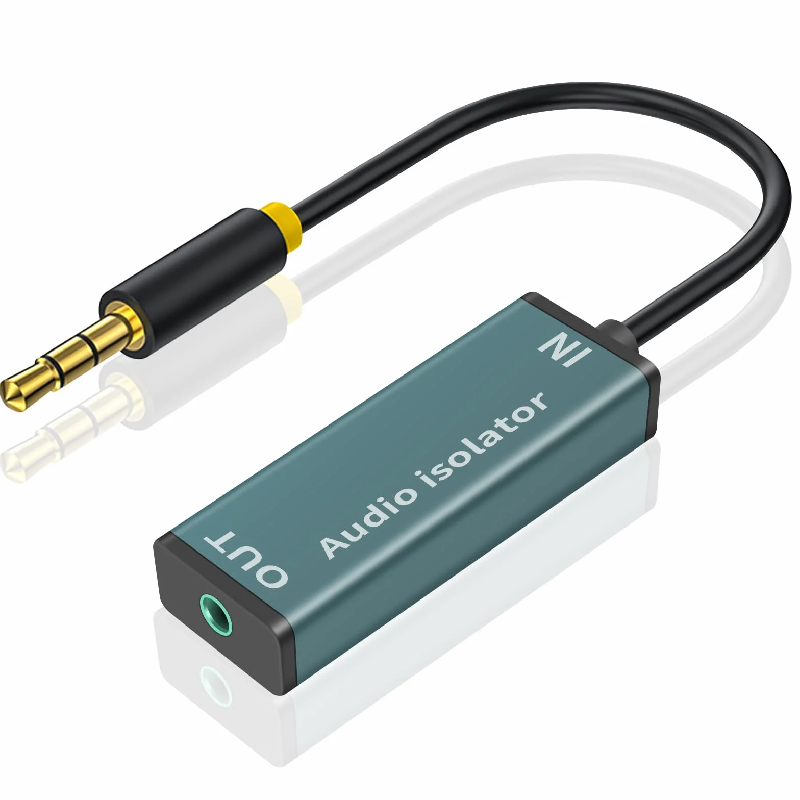Duttek Izolator szumów z pętlą uziemienia, eliminator szumów Auido, kabel audio jack 3,5 mm, do samochodowego systemu audio/domowego systemu stereo
