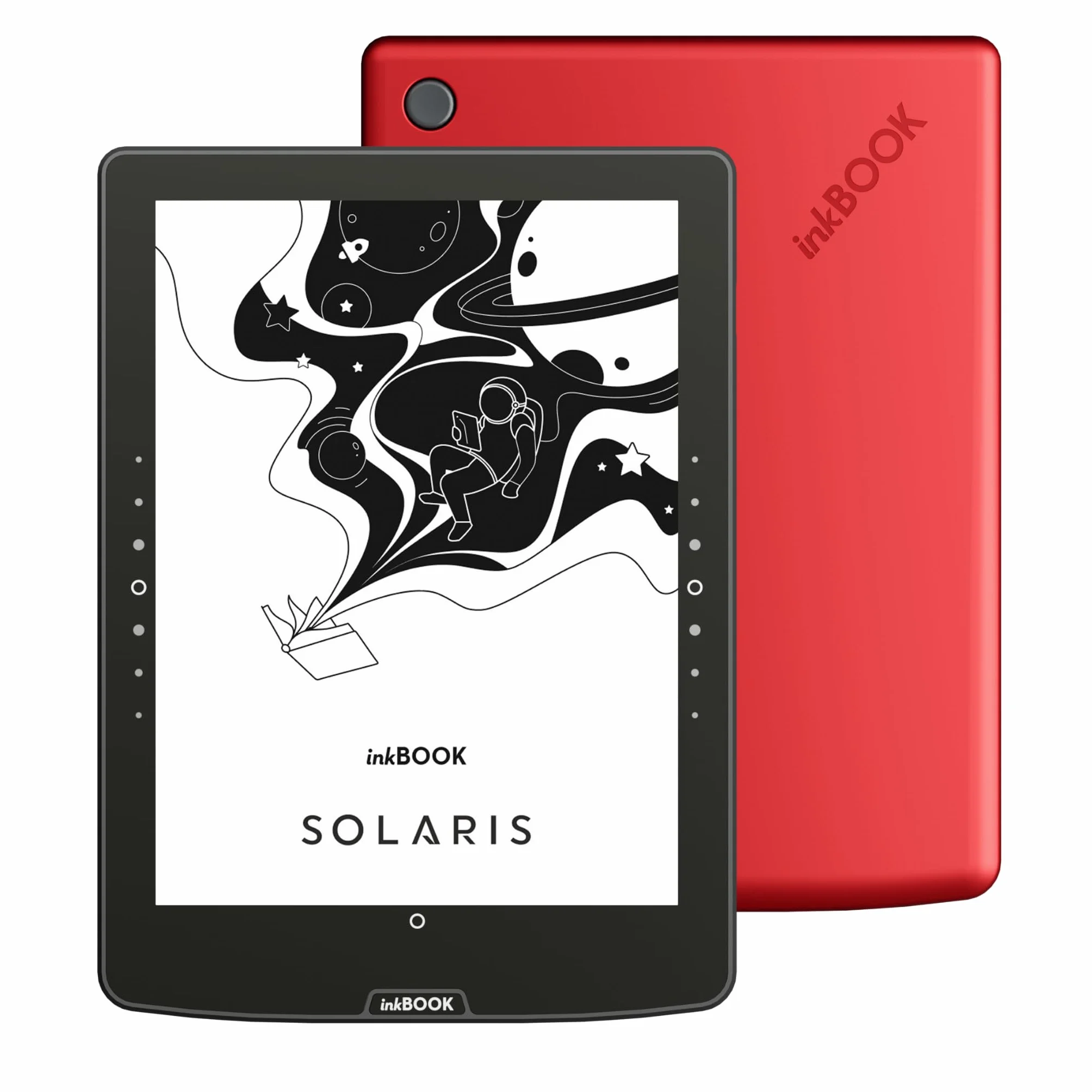 inkBOOK Solaris Red 6" czytnik ebooków podświetlany ekran aplikacje Kindle Legimi Empik Go Wattpad audiobooki TTS bez reklam polskie menu