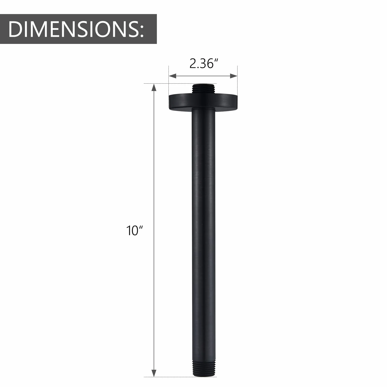 Naczepiane ramię prysznicowe i kołnierz ramienia prysznicowego do Delta U4999-RB 25 cm, brąz wenecki