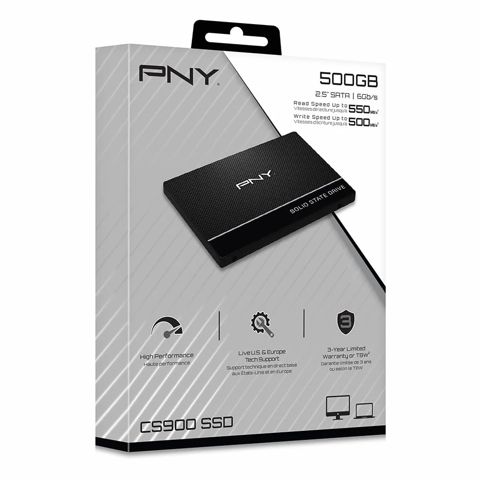 PNY CS900 Internal SSD 500GB SATA III 2.5 Inch 550MB/s