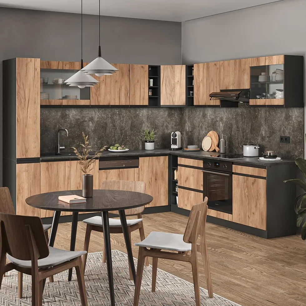 Vicco Front kuchenny "R-Line", Złoty dąby, 59.6 x 70.8 cm | front meblowy do szafki dolnej z szufladami, adapté aux armoires de cuisine R-Line pour une installation facile