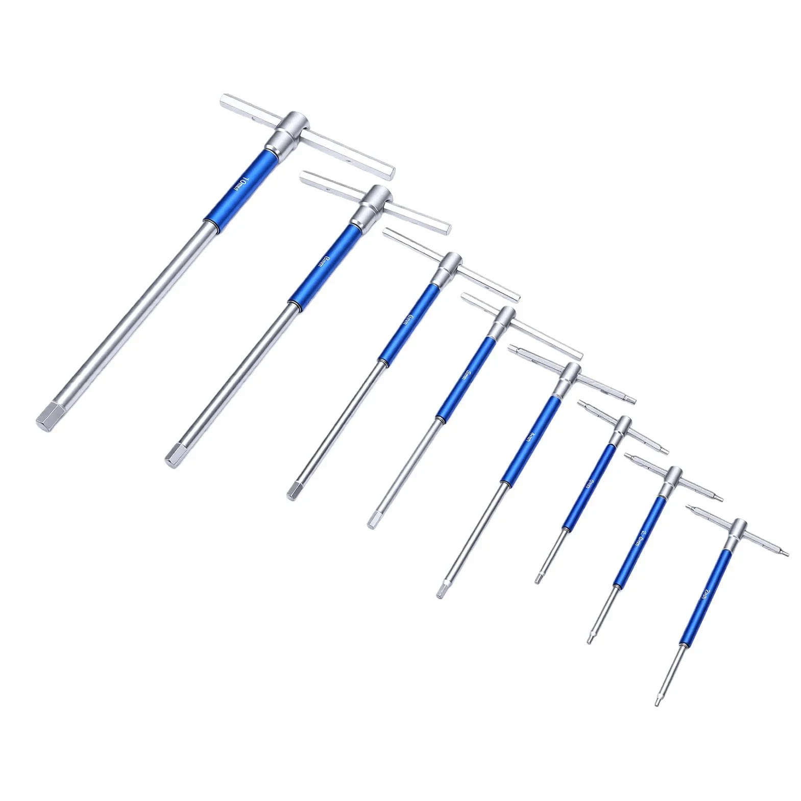 Yctze Zestaw Kluczy Imbusowych z Uchwytem w Kształcie Litery T, Metryczny Klucz Imbusowy z końcówką kulistą 2 Mm, 2,5 Mm, 3, 4, 5, 6, 8, 10, z Uchwytem Przesuwnym do