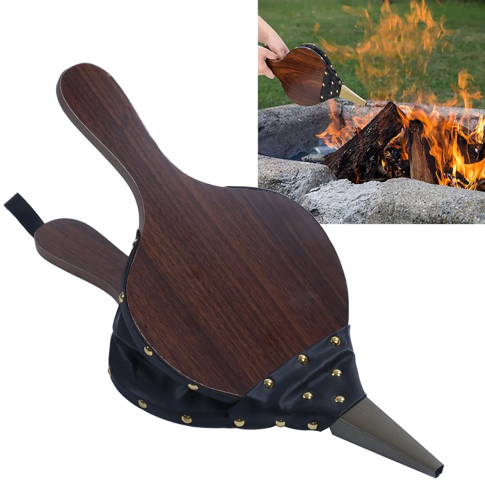Ręczna dmuchawa do kominka o wymiarach 15,7 x 6,9 cala, uniwersalne narzędzia paleniska grillowania, ogniska