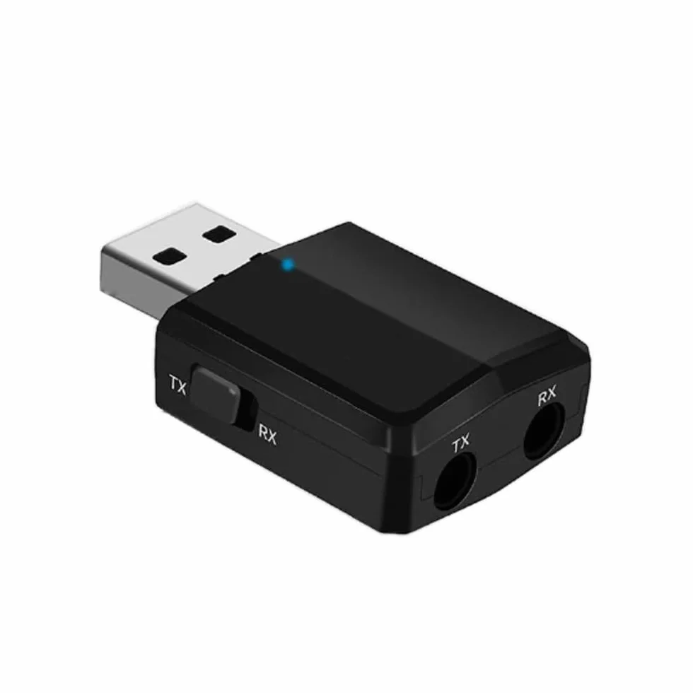 Retoo Adapter Bluetooth 5.0 odbiornik audio AUX 3,5 mm 2 w 1 nadajnik do samochodu PC TV redukcja szumów zestaw głośnomówiący zasięg 10 m