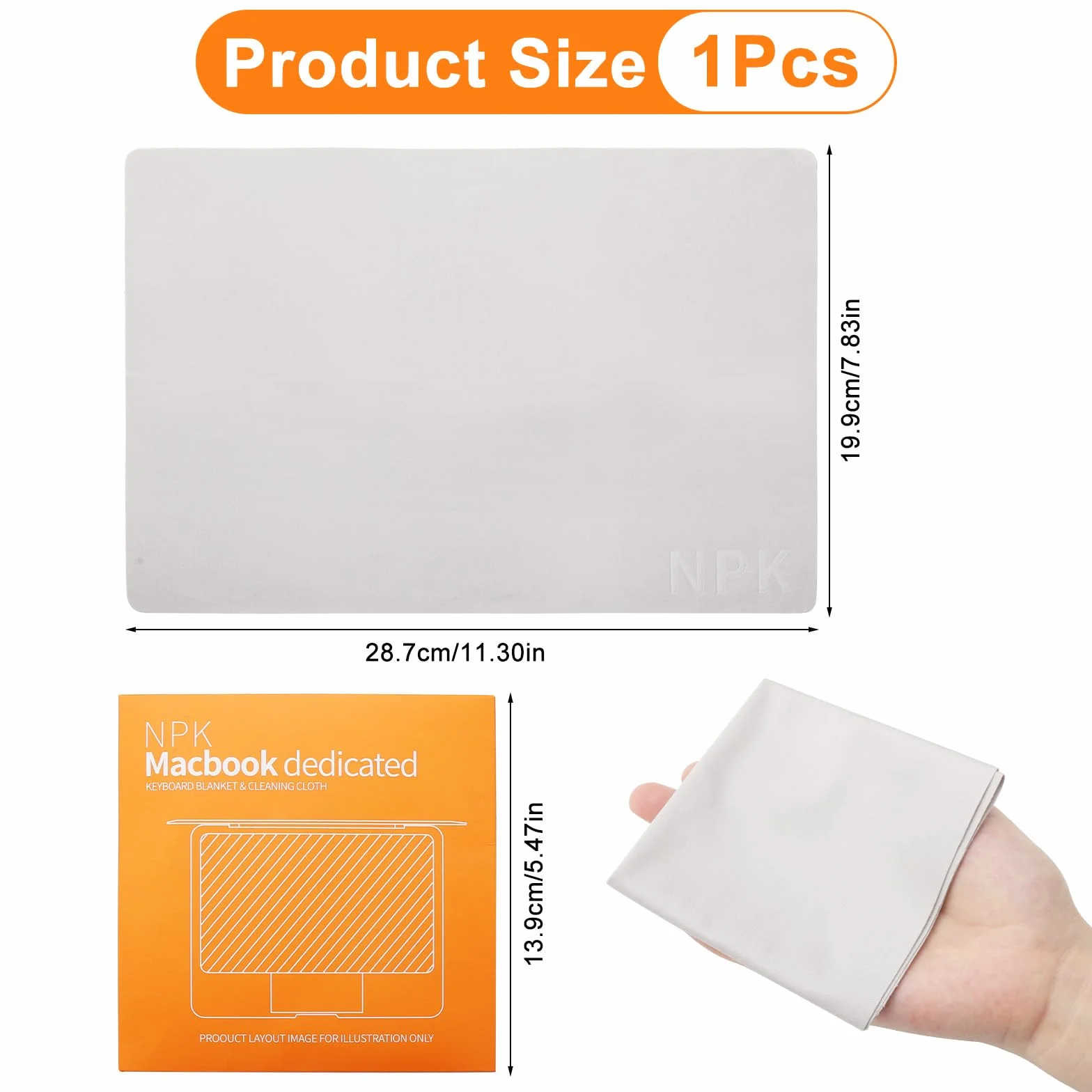Ściereczka do czyszczenia ekranu 13" kompatybilna z MacBook Pro 14 cali, MacBook Pro 13 cali, MacBook Air 13 cali