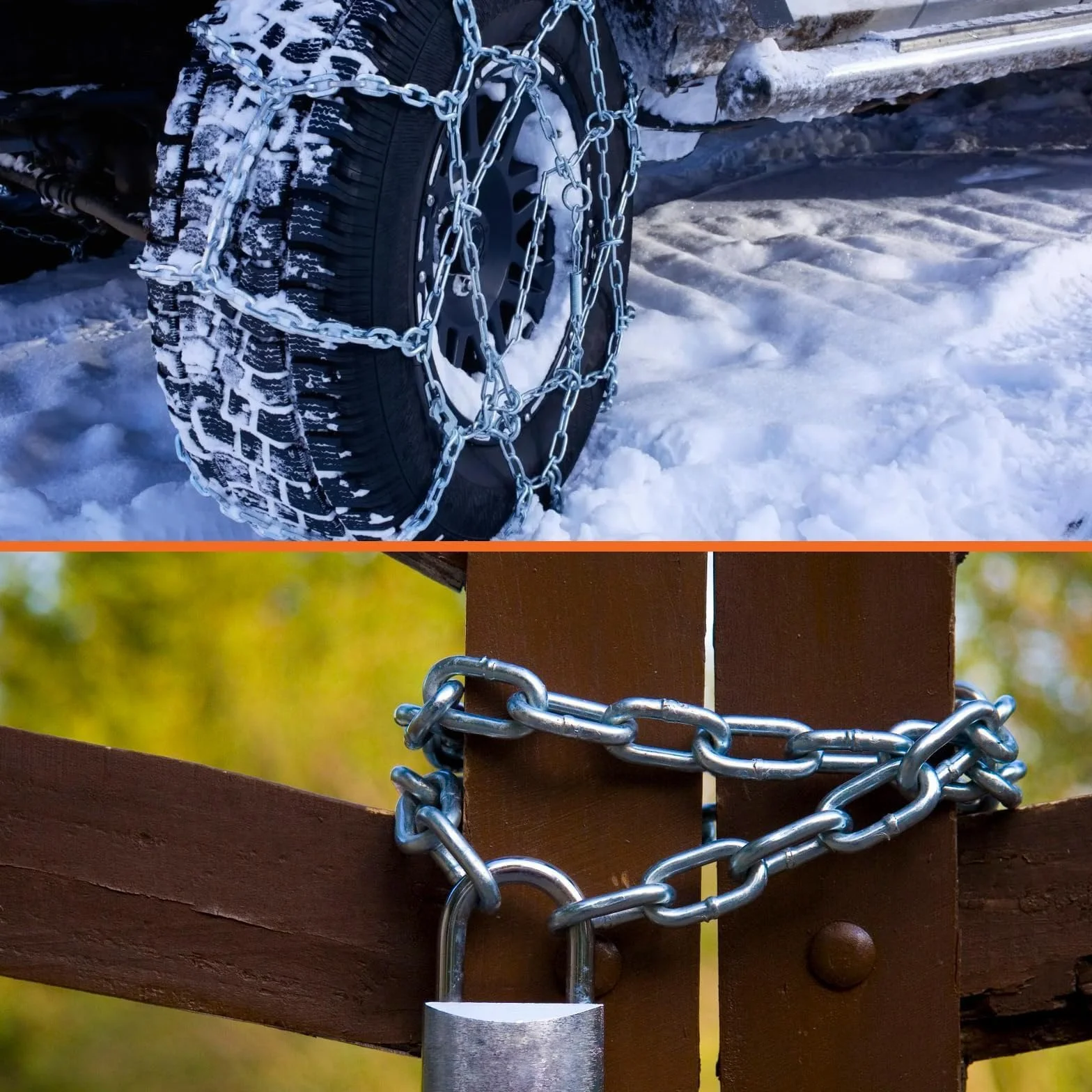 SWTYExt Łańcuch ze stali nierdzewnej 304, 3 mm, 2 m, wytrzymałe metalowe ogniwo z karabińczykiem do kłódki do bramy, huśtawka wisząca, zamek rowerowy i ochrona zwierząt domowych