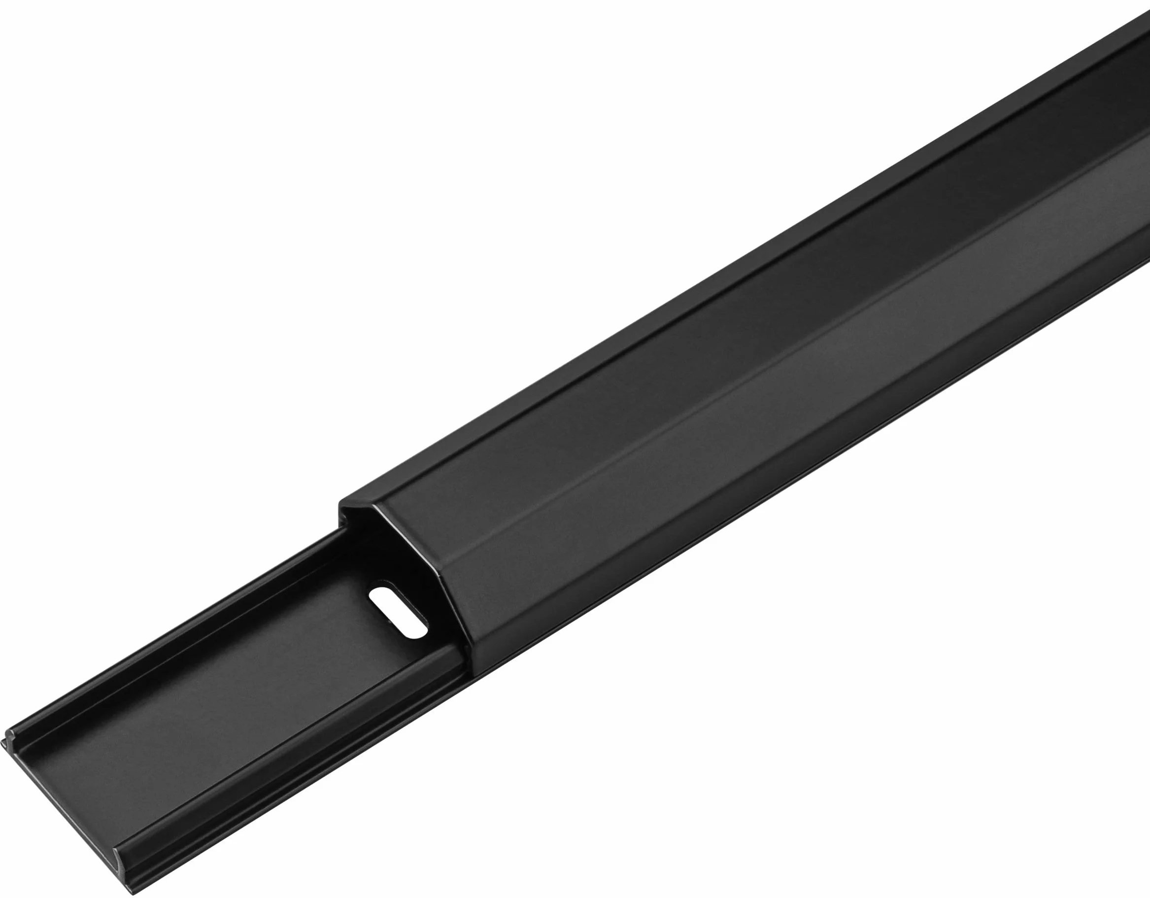 Goobay 90723 Półokrągły aluminiowy kanał kablowy 33 mm, długość 1,1 m, do niewidocznego układania kabli
