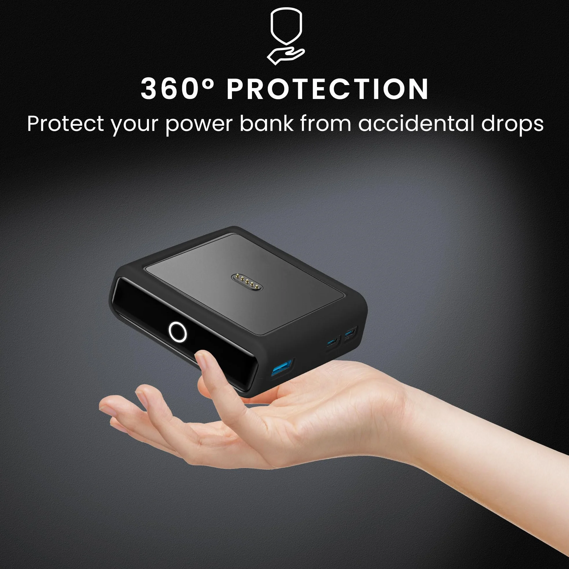 kwmobile Etui kompatybilne z Anker Prime Bank 100W - przenośny pokrowiec na powerbank, odporny na wstrząsy - czarny