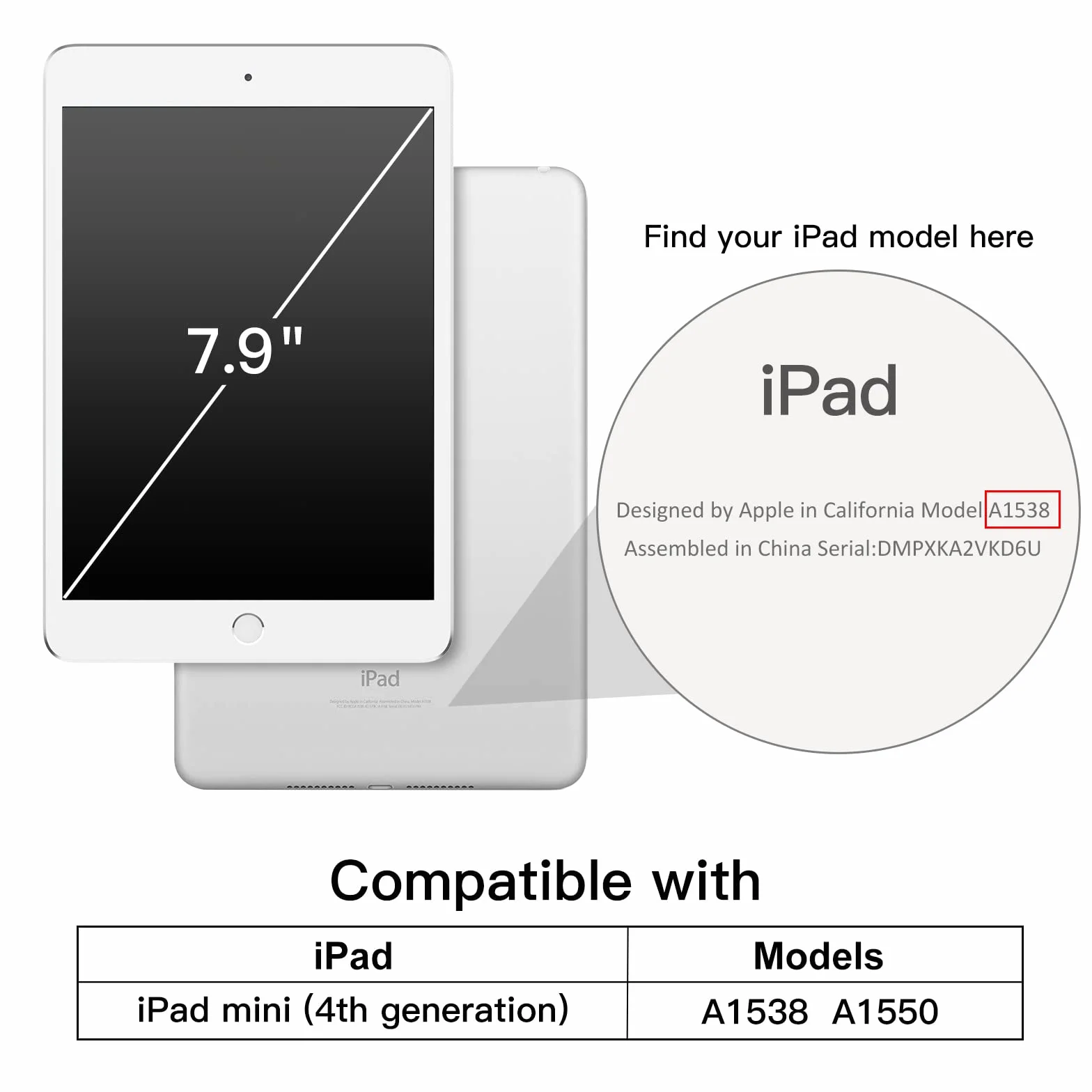 JETech Etui dla iPad Mini 4, Automatyczne Budzenie/Usypianie, Ciemno szary
