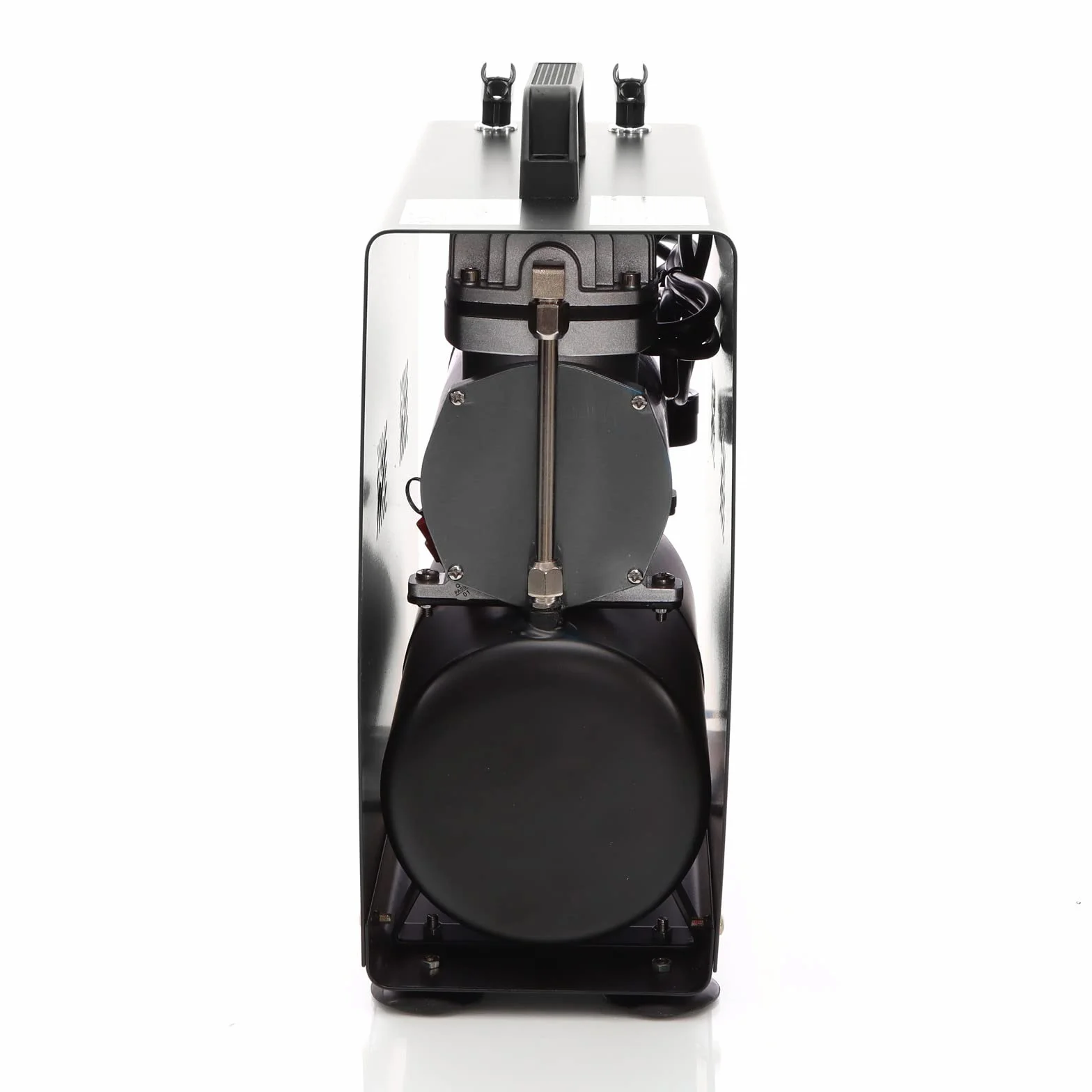 Wiltec Airbrush AF186A sprężarka jednocylindrowa do maks. ciśnienia 4 bar, w obudowie z automatycznym wyłączaniem i zbiornikiem powietrza, do modelarstwa, paznokci, tatuaży, pojazdów