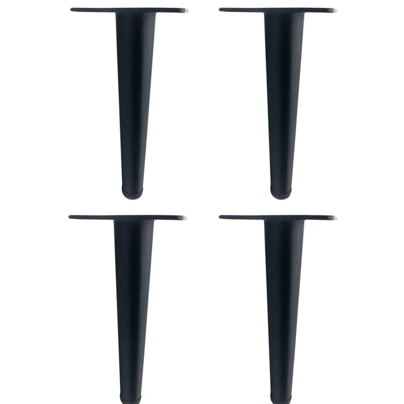 Stopki Blackniture Stopki sofy Stopki szafki, Nogi stolika kawowego Metalowe nóżki stołu Stopki szafki Tv nachylona rura stożkowa//12Cm