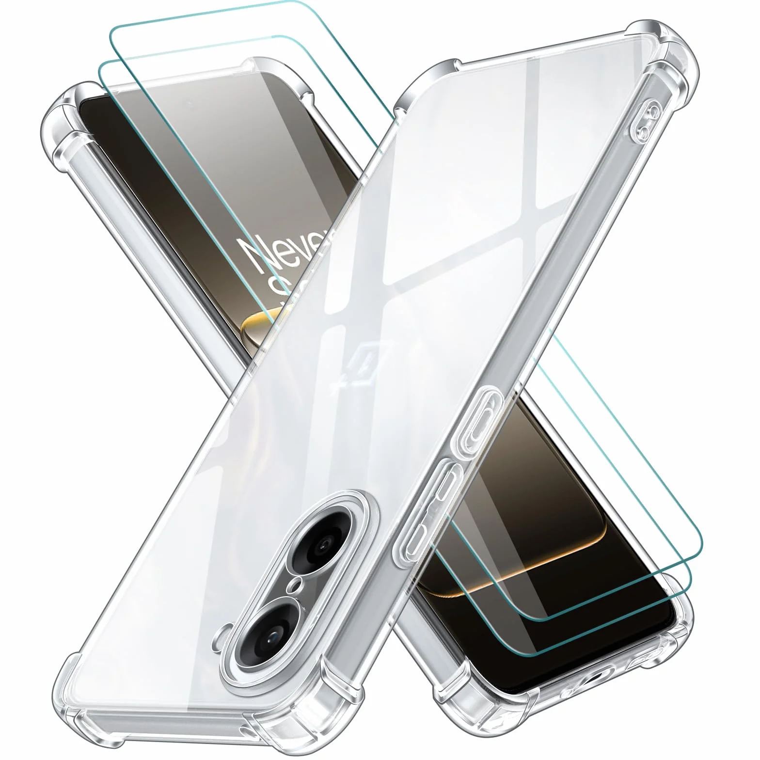 ivoler Etui do Oneplus Nord CE 5 5G, ultra przezroczyste silikonowe etui ochronne TPU