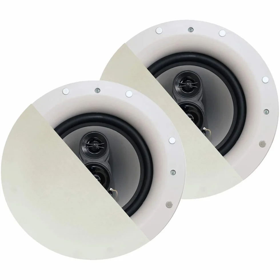 Acoustic Audio by Goldwood CSIC84 Bezramowe głośniki sufitowe z 8-calowymi WOOFERS, 1 para, białe