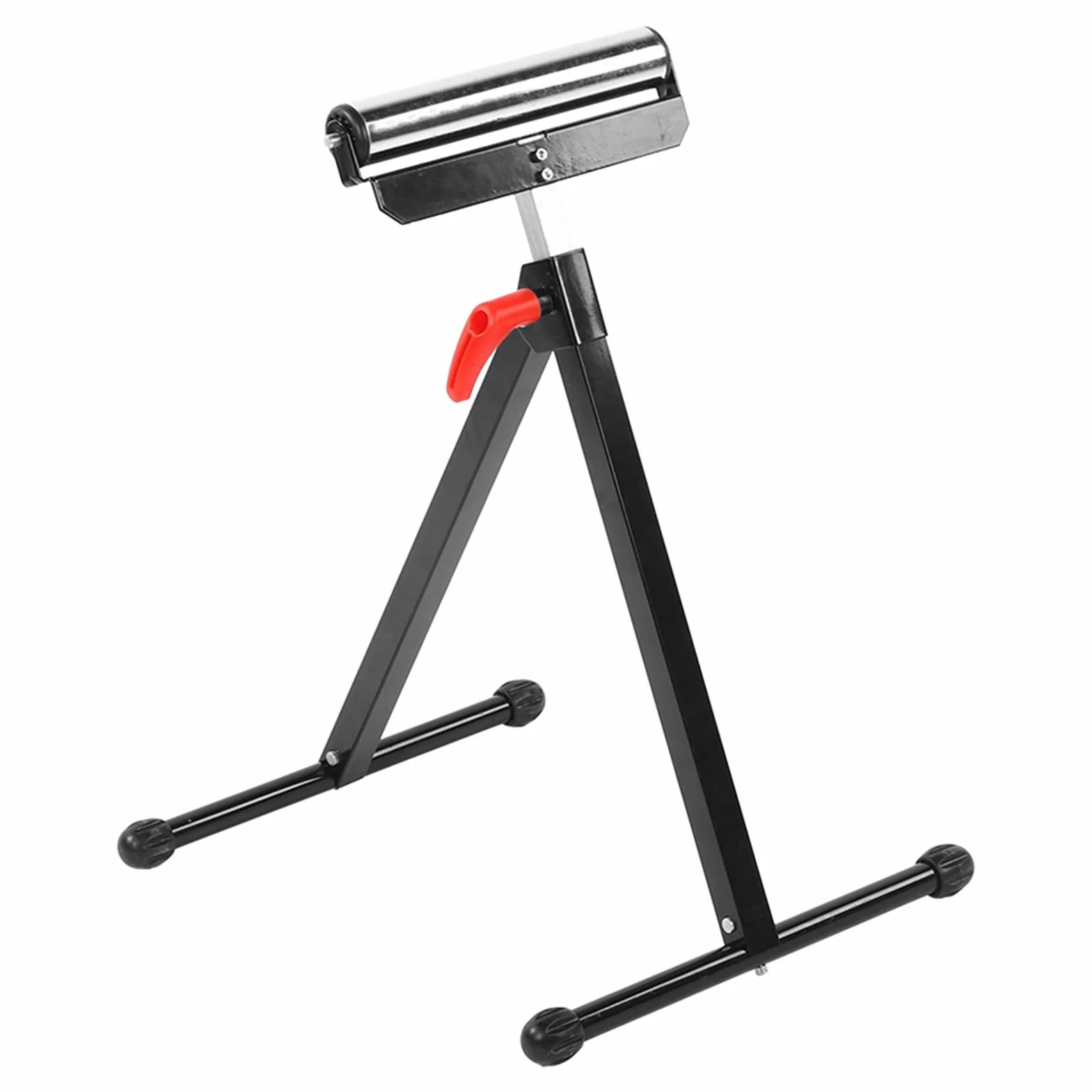 Fdit Regulowany Stojak Rolkowy Narzędzie Wspomagające pracę Przy Dużych Obciążeniach 40–90 Kg Nośność Wysokość 67–110 Cm z Kołkiem Blokującym Gumowe Nóżki do Akcesoriów do pił Stołowych