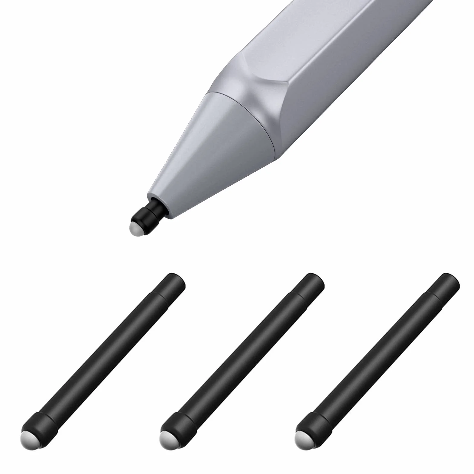 MoKo Zestaw 3 stalówek do pióra Surface Pen - zestaw wymienny kompatybilny z Surface Pro 2017 (Model 1776) / Surface Pro 4 Pen, 3 oryginalne wkłady z długopisem HB