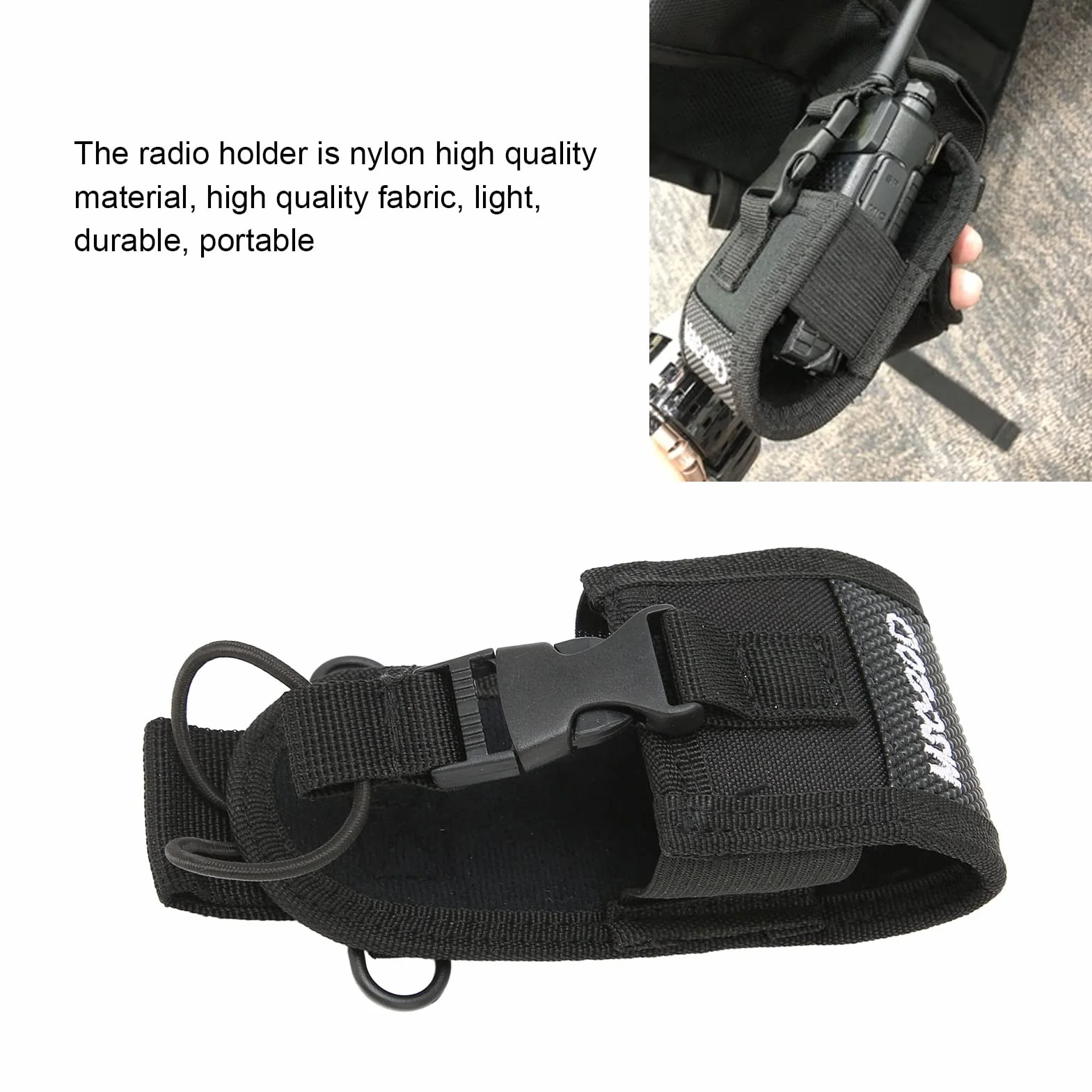 Nylonowa Kabura Walkie-talkie do UV-5R BF-888S Regulowana Wielofunkcyjna Bez Użycia Rąk MSC-20D