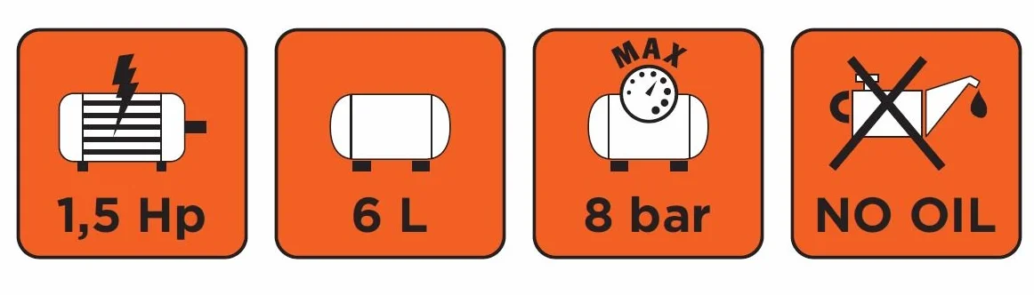 Black+Decker NKBB304BND308 sprężarka sprężonego powietrza