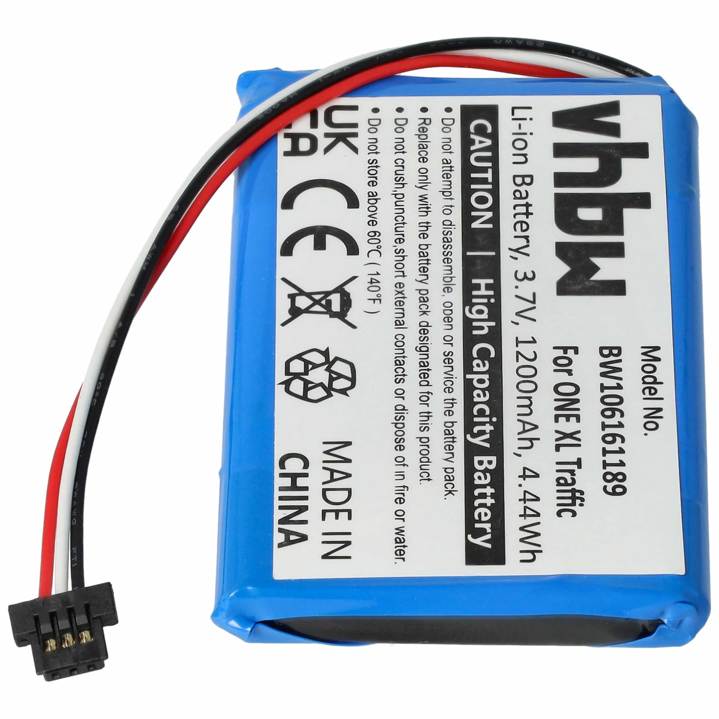 vhbw Bateria kompatybilna z TomTom XL Live 1200mAh 3,7 V Li-Ion