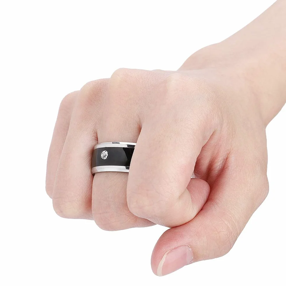 01 Inteligentny Magic Wearable Device - wielofunkcyjny Smart Ring z czułym chipem NFC do telefonów komórkowych (rozmiar 11, 12)