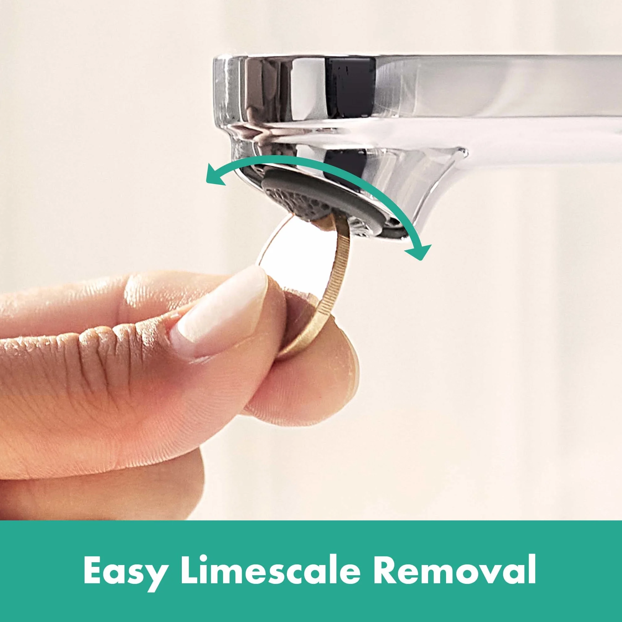 hansgrohe Rebris S - jednouchwytowa bateria umywalkowa z metalowym zestawem odpływowym z cięgłem, kran łazienkowy z wylewką 84 mm, oszczędność wody (EcoSmart) i energii (CoolStart), chrom, 72584000