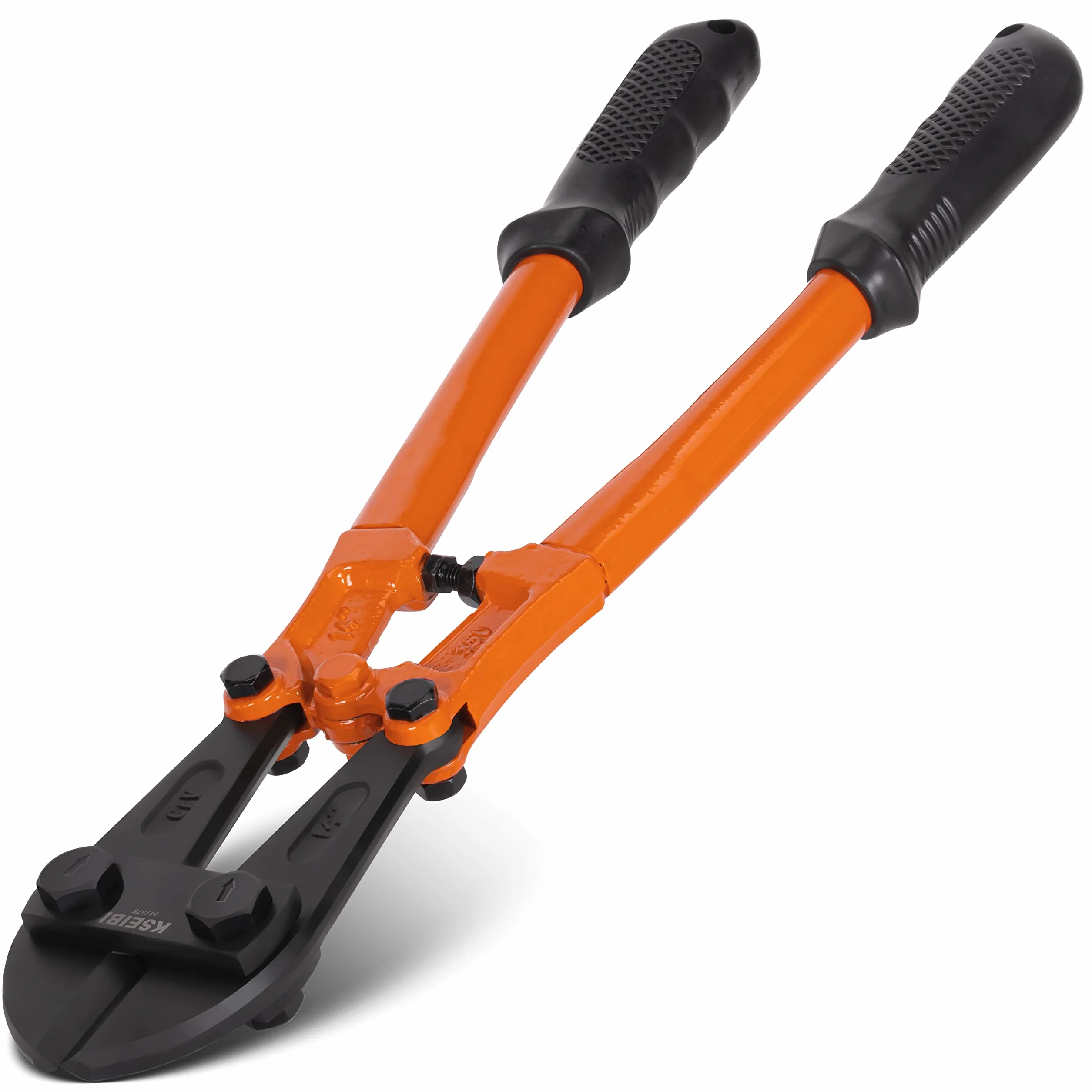 KSEIBI 141575 Małe nożyce do śrub 35,5 cm, wytrzymałe nożyce do śrub, do drutu chromowo-anodowego, z miękkim uchwytem ergonomicznym, idealne do cięcia małych ogrodzeń, drutu stalowego, łańcuchów,