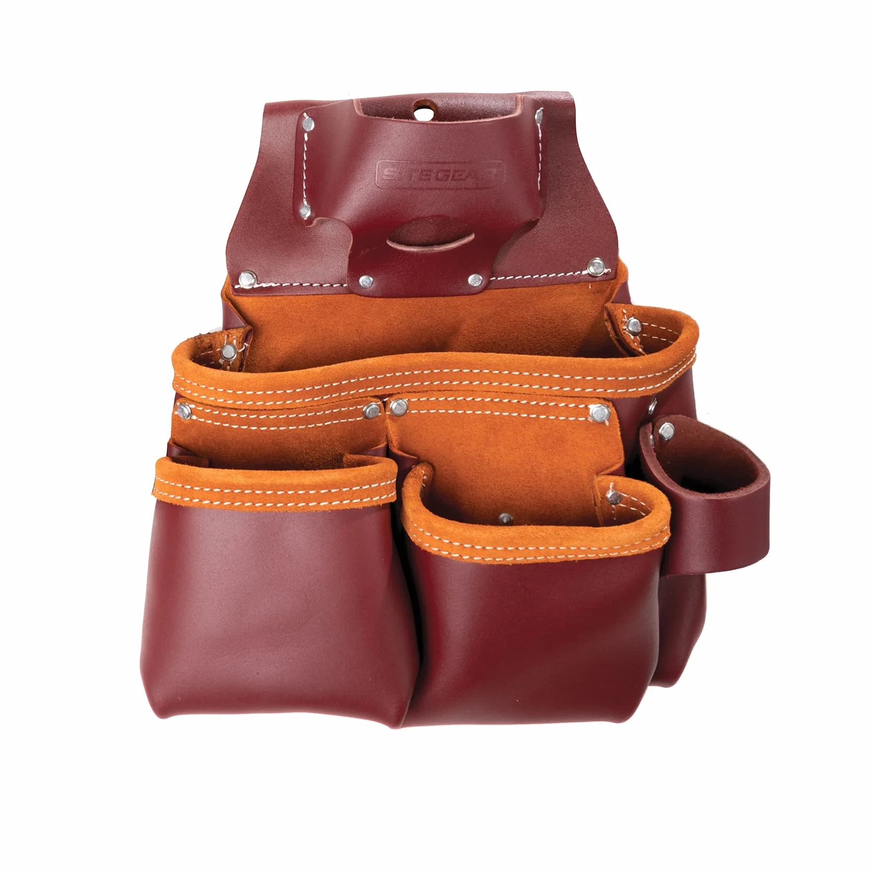 SitePro 51-15018-DB 3-Pouch Pro skórzana torba na narzędzia z uchwytem na taśmę