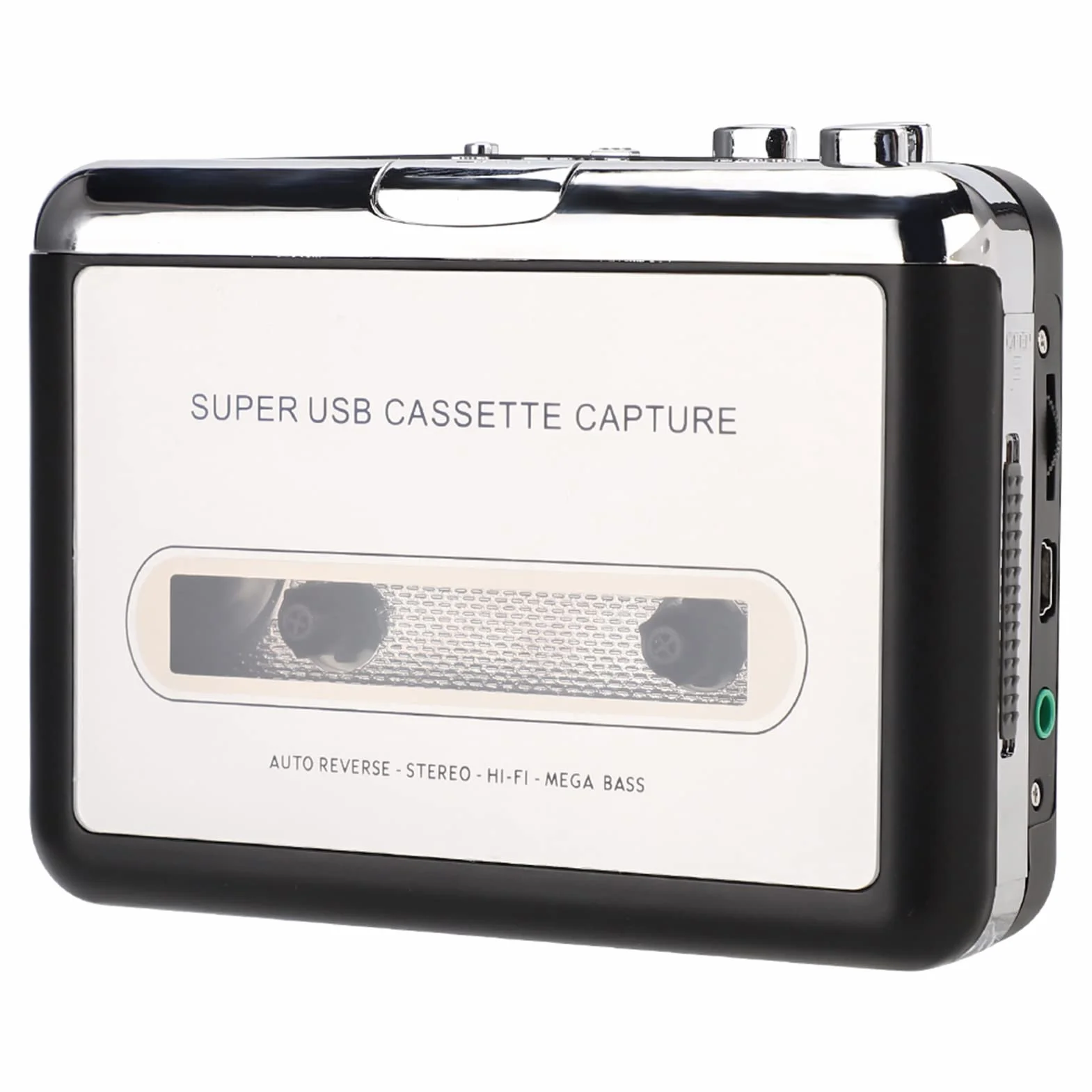 Kassettenrekoder Przenośny Odtwarzacz Taśm USB na MP3 Stereofoniczny Odtwarzacz Muzyki