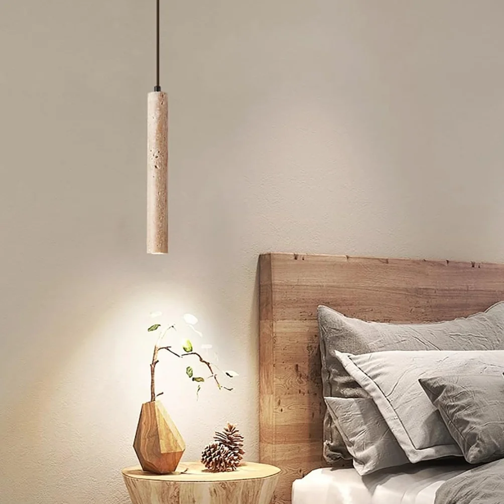 Światło Zawieszone W Stylu Retro Żółta Kamienna Lampa Wisząca Światło Zawieszone W Stylu Wabi Sabi Oświetlenie Dekoracyjne Regulowane Światło Zawieszone Do Sypialni Korytarz Bar(2 pack)