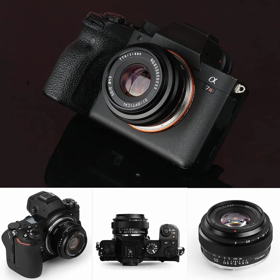 TTArtisan 50 mm F2 pełnoklatkowy ręczny obiektyw aparatu kompaktowa konstrukcja lekka standardowa ogniskowa obiektyw aparatu do montażu Sony E