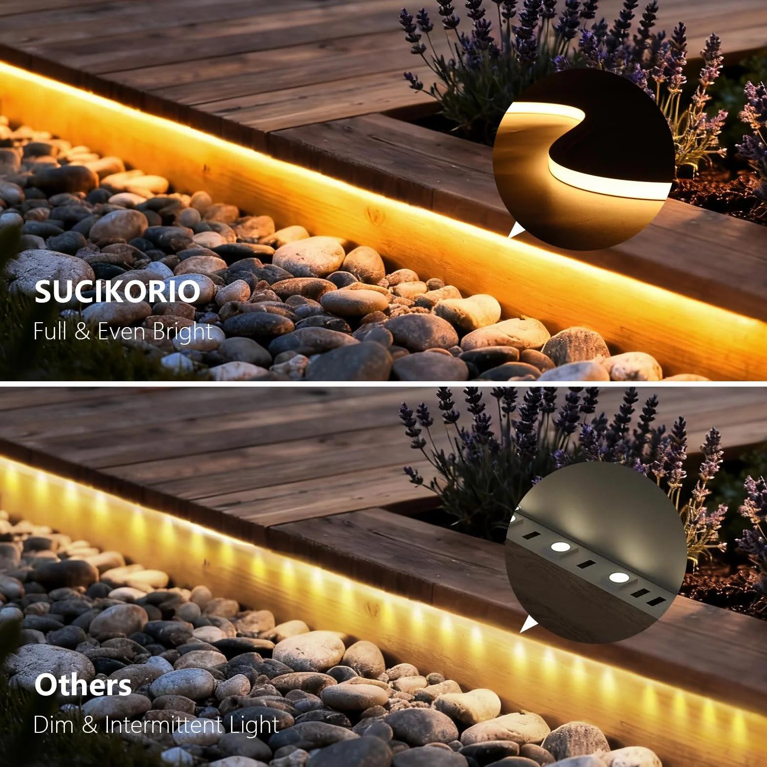 20m Pasek LED Neon 220V Ściemniany Z Pilotem Ciepła Biel 3000K-Zimna Biel 6500K, Silikon IP65 10x10mm Elastyczny Na Zewnątrz Komplet Z Zasilaczem