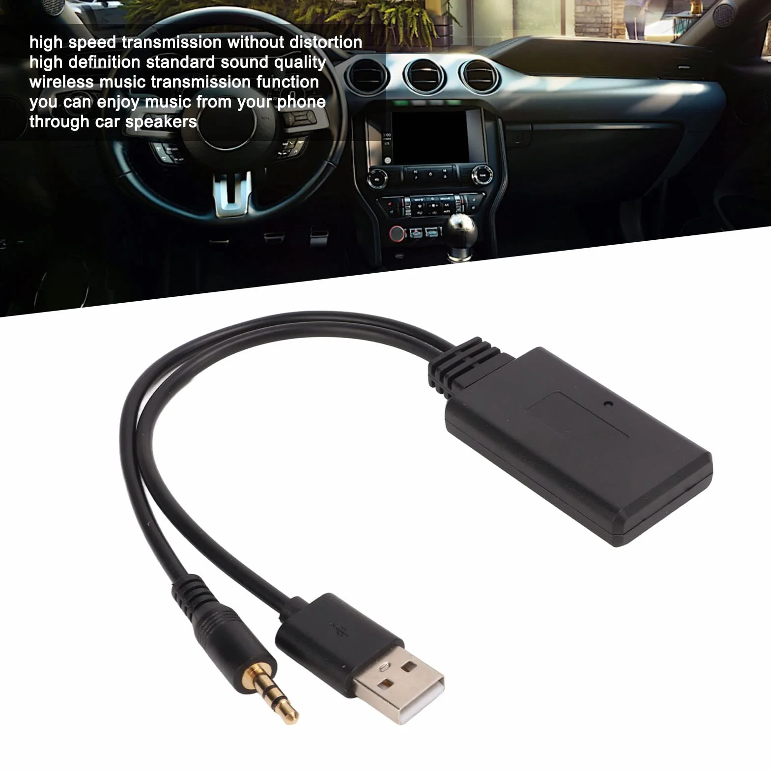 Yosoo samochodowy adapter audio Bluetooth 5.0 USB Aux
